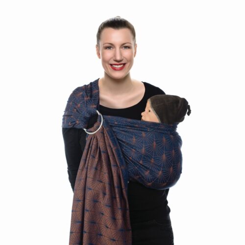 BB-sling - Ornate blue - gathered