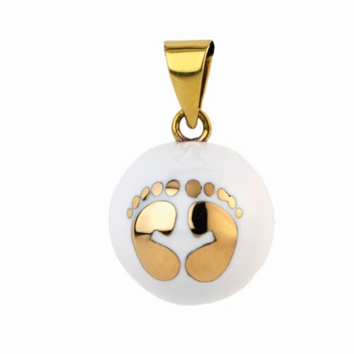 Bola - white with gold feet - One size