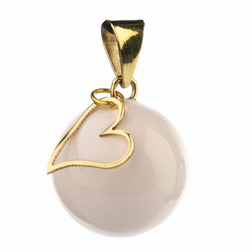 Bola - White with heart charm - One size