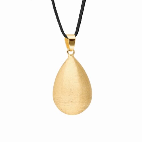 Bola - drop shape, brushed effect, in gold plating - One size